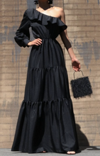 Load image into Gallery viewer, Black One Shoulder Maxi
