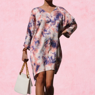 Tie Dye Satin Dress
