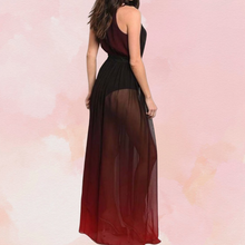 Load image into Gallery viewer, Black &amp; Red Maxi Dress
