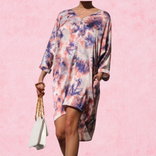 Load image into Gallery viewer, Tie Dye Satin Dress
