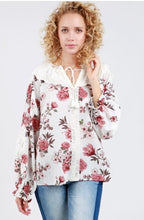Load image into Gallery viewer, White Floral Lace Blouse
