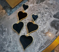 Black Heart Earring