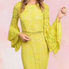Load image into Gallery viewer, Yellow Lace Maxi Dress
