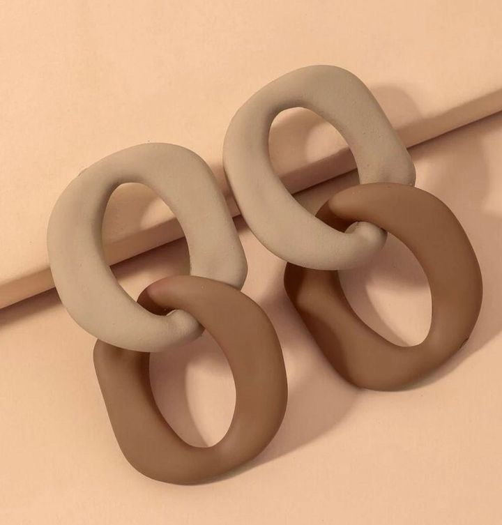 Brown Acrylic Earring