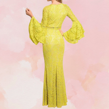 Load image into Gallery viewer, Yellow Lace Maxi Dress
