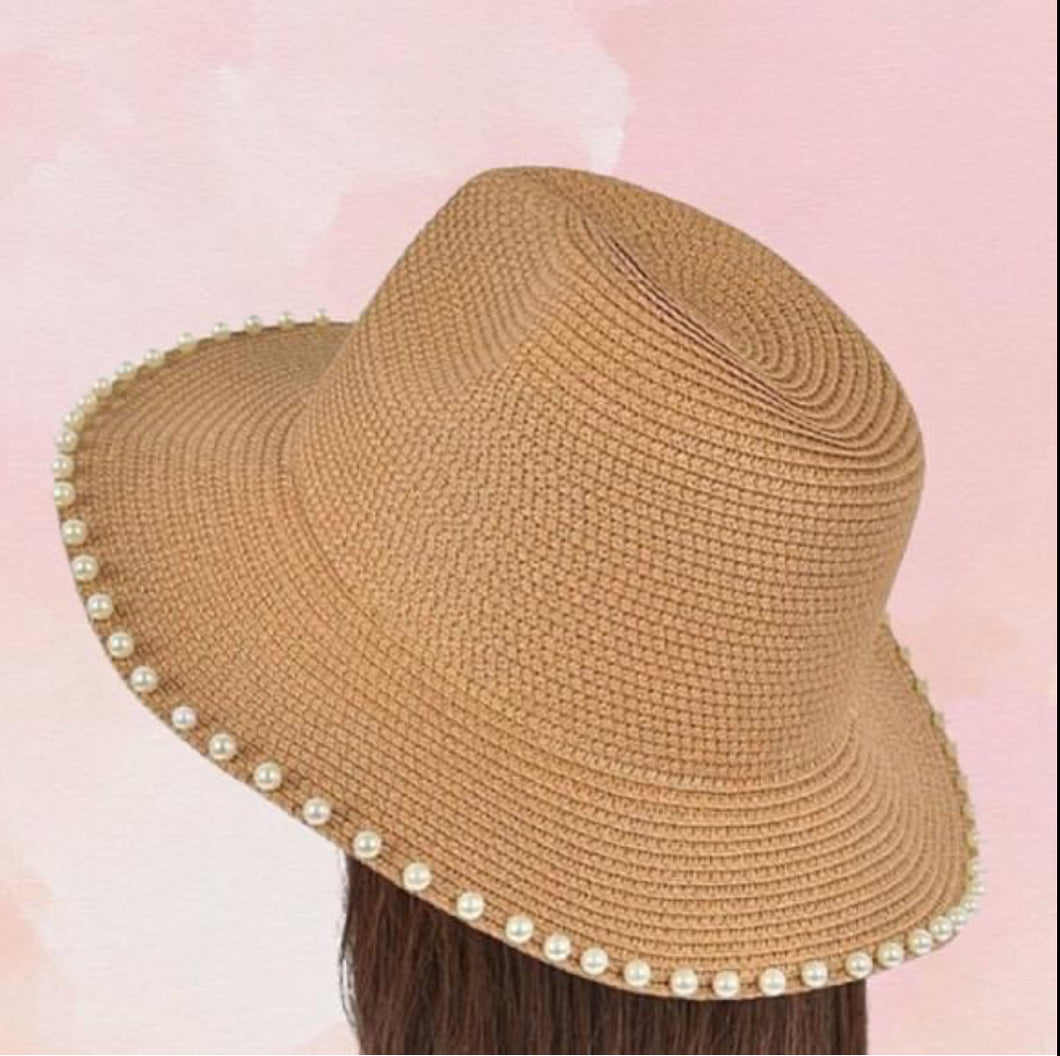 Tan Pearl Hat