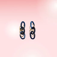 Navy Acrylic Earring