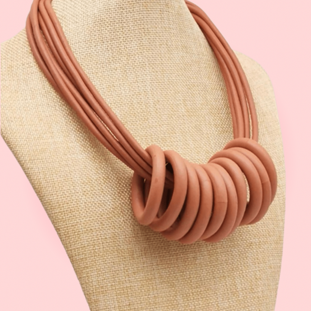Rubber Hoops Necklace