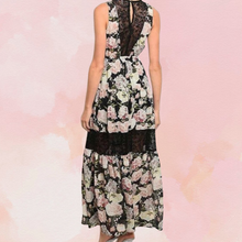 Load image into Gallery viewer, Black Floral Lace Dress
