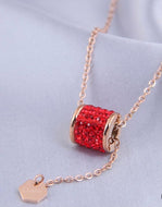 Red Beads Gold Necklace